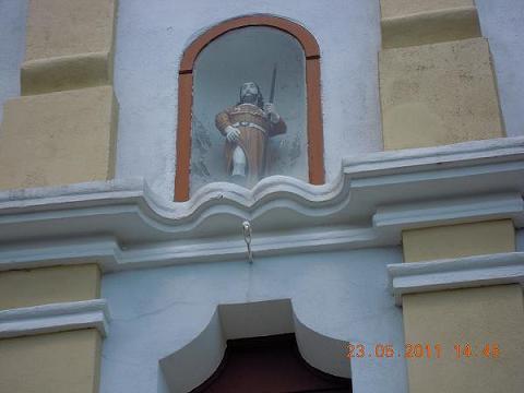 Statue de San Roccu, dans sa niche ( façade ).