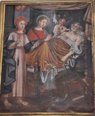 La mort de San Ghjeseppe, Jésus et la Vierge par G. Grandi.
