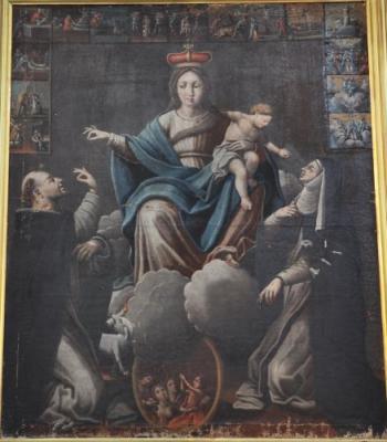 La Vierge du Rosaire et les Ames du Purgatoire par Francesco Carli.