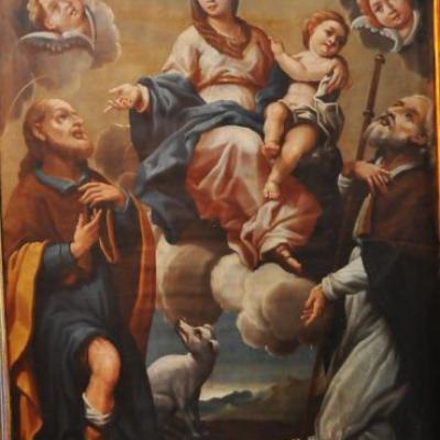 La Vierge à l' Enfant entre San Roccu et Sant' Alesiu par Fr. Carli.