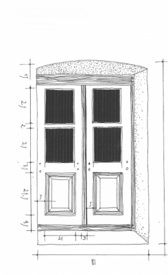 Fenêtre à 4 carreaux typique d'Altiani.